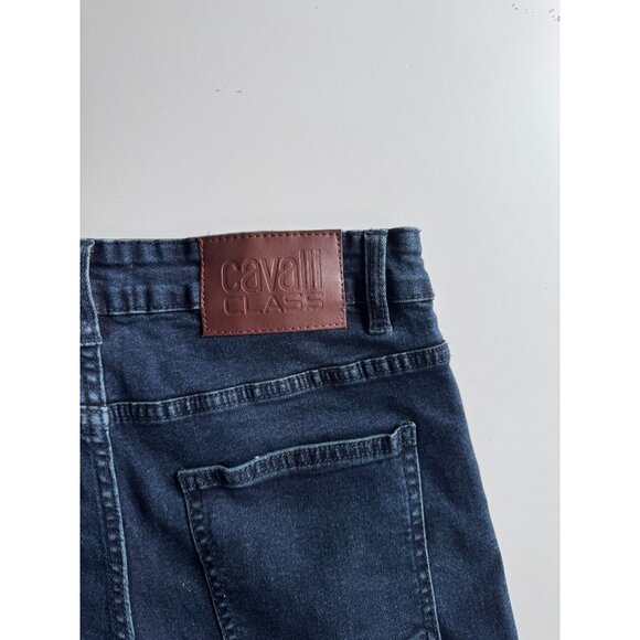 CAVALLI CLASS Dark Indigo Rinse Mid Rise Stretch Skinny Jeans, Size 28 - Picture 6 of 11